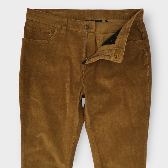 PrAna Campfire Cord Pants Corduroy Mens‎ Size 36x32 Antique Bronze Rust Slim fit - Picture 1 of 8